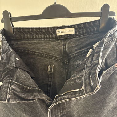 Short nero in jeans