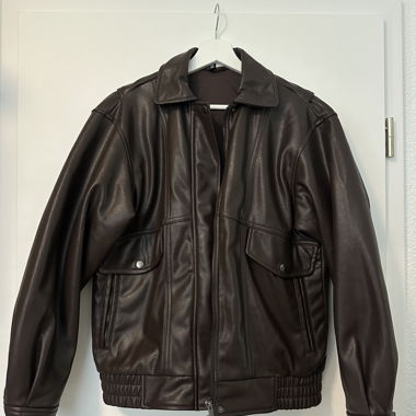 Brown faux leather jacket