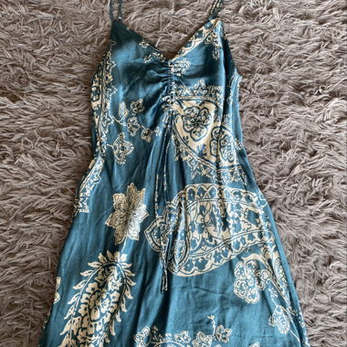 Zara green cami dress