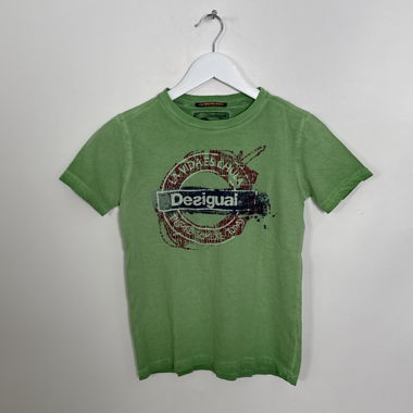 Desigual T-Shirt mit grünem Grafikprint