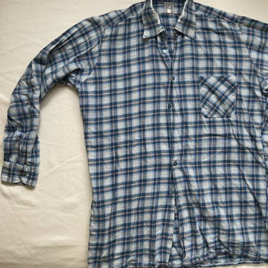 Camicia a quadri azzurri