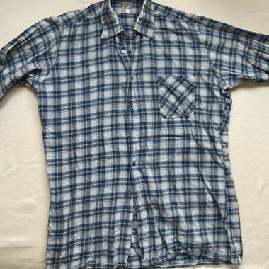 Camicia a quadri azzurri