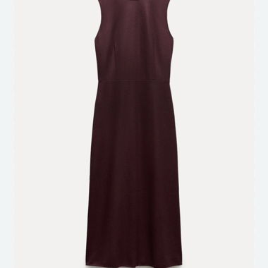 Zara Wollkleid in Bordeaux – Grösse S