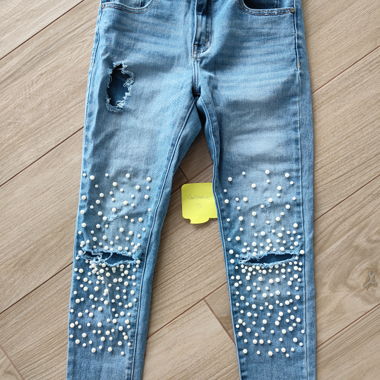 Jeans avec perles, porté seulement 1x