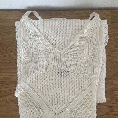 Abito in maglia bianco