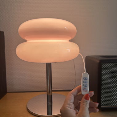 Lampada da tavolo retro in vetro e metallo (LED / USB)