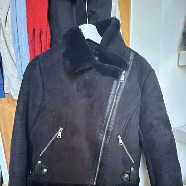 Lederjacke mit Fell