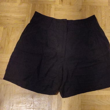 Schwarze Stoff Shorts 