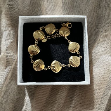 Bracciale in conchiglia color oro