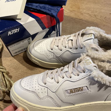 Autry baskets en cuir avec doublure en shearling, t. 36