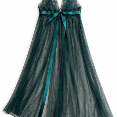 Abito lingerie verde petrolio