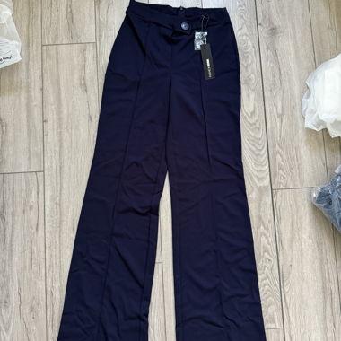 Wide Leg Pants - Navy