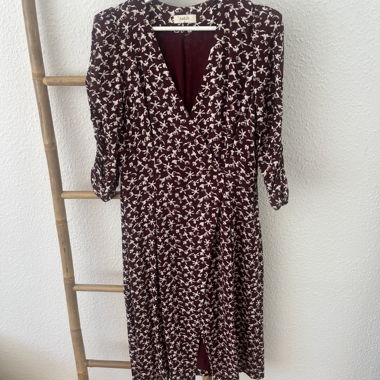 ba&sh floral wrap dress - model Coachella