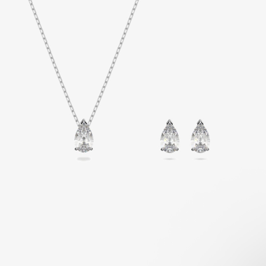 Parure Swarovski collier et boucles