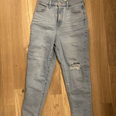Grey-blue Jeans with Tear