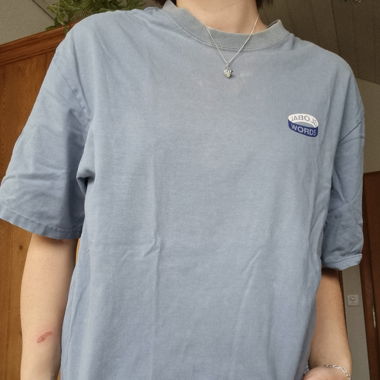 light blue t-shirt with print 