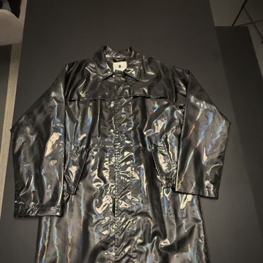 Daily Paper Vinyl Holographic Trench Coat