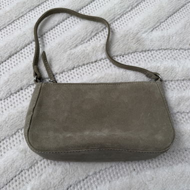 Piccola borsa a tracolla in camoscio verde