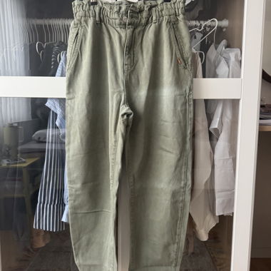 ZARA high waist green casual pants