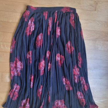 Blumen Rock Schwarz Rot