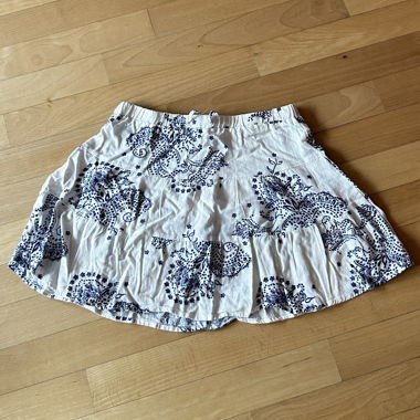Jupe à motifs blanc-bleu