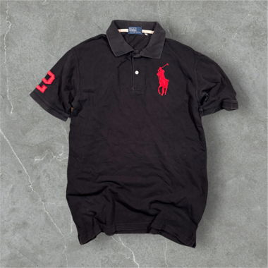 vintage polo ralph lauren big pony shirt black