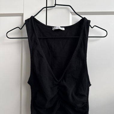 Black Ribbed Tank Top