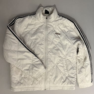 White Adidas Jacket – Oversized Fi