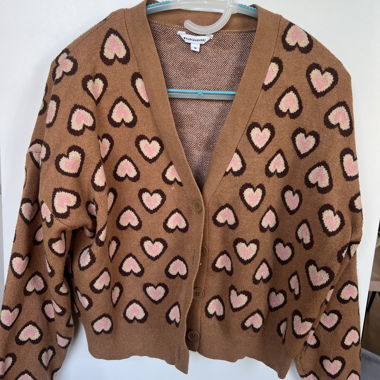 Cardigan con cuori Clockhouse Taglia M