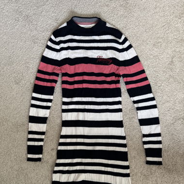Robe longue rayée