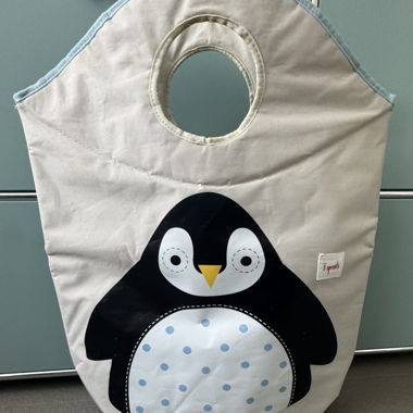 Cestino portaoggetti per bambini con pinguino