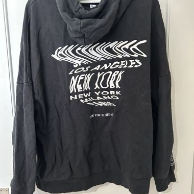 Black Five Cities graphic hoodie