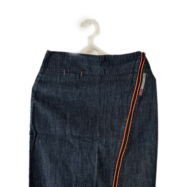 Skunk Funk Denim Skirt, Asymmetric