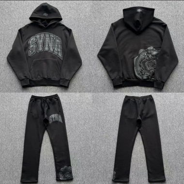 Set felpa con cappuccio nero Syna