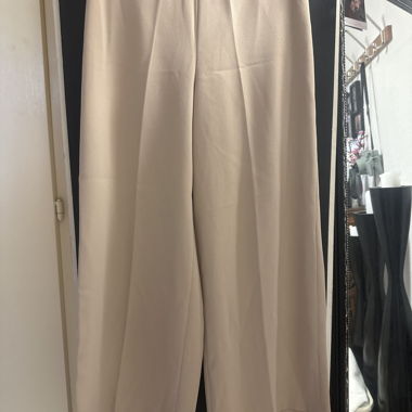 Beige Culotte-Hose