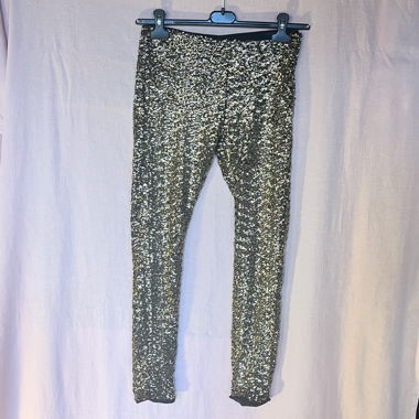 Hosen Pailletten Gold Glitzer 