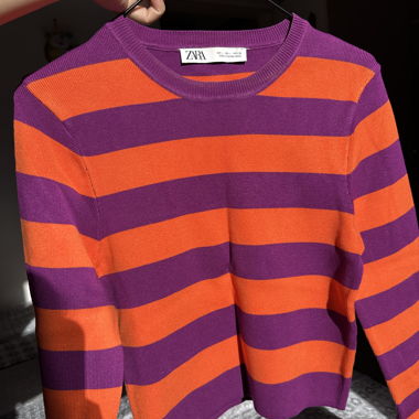 ZARA striped knit sweater 
