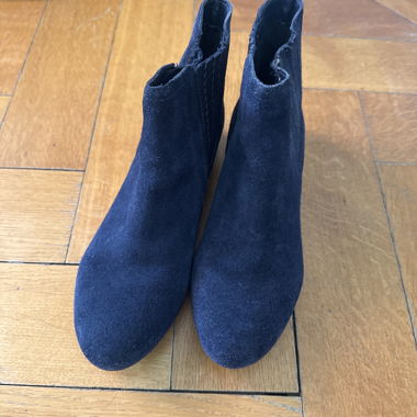 Blue Suede Booties