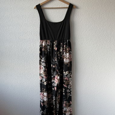 Black Floral Jumpsuit