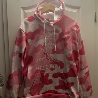 LIL PEEP - Pink Hellboy Hoodie