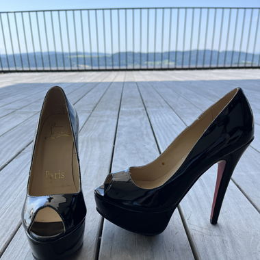 Classic Shiny Black High Heels, Patent Leather