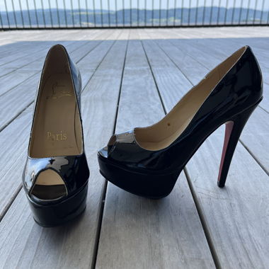 Classic Shiny Black High Heels, Patent Leather