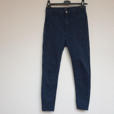 Bershka High Waist Skinny Jeans Pinstriped