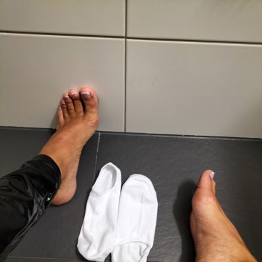 Ballerina Socken getragen
