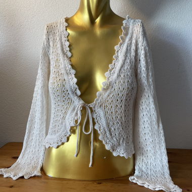 Gilet Blanc Style Bohème - XXS