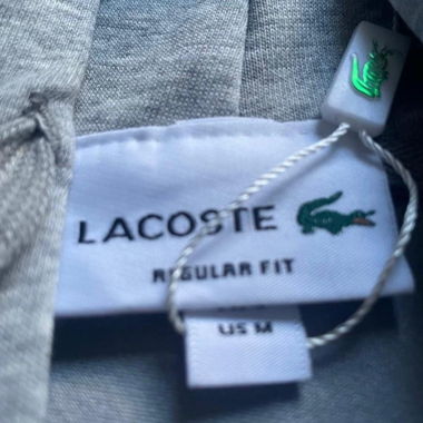 Sweat à capuche Lacoste gris