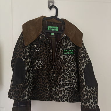 Ganni x Barbour Leopard Jacke
