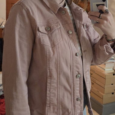 Giacca di jeans rosa