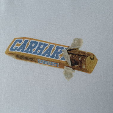 Weisses Carhartt T‑Shirt Grösse S mit Snack-Print