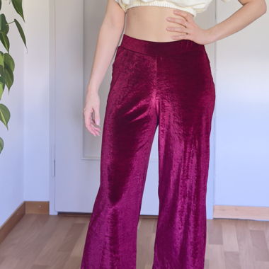 Velvet Pants mit Gummizug